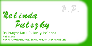 melinda pulszky business card